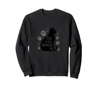 Fur of The Moment Animal fantaisiste Motif Patte de Chat Sweatshirt, Unisexe pour Adultes, Noir, M