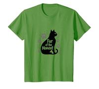 Fur of The Moment Animal fantaisiste Motif Patte de Chat T-Shirt, Enfant, Herbe, 10 Ans