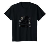 Fur of The Moment Animal fantaisiste Motif Patte de Chat T-Shirt, Enfant, Noir, 12 Ans