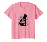 Fur of The Moment Animal fantaisiste Motif Patte de Chat T-Shirt, Enfant, Rose, 4 Ans