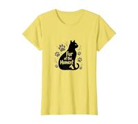 Fur of The Moment Animal fantaisiste Motif Patte de Chat T-Shirt, Femme, Citron, 3XL
