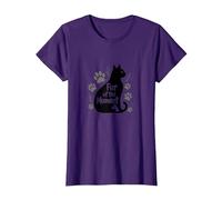 Fur of The Moment Animal fantaisiste Motif Patte de Chat T-Shirt, Femme, Violet, XXL