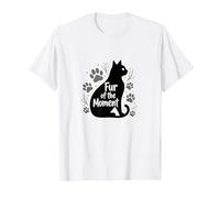 Fur of The Moment Animal fantaisiste Motif Patte de Chat T-Shirt, Homme, Blanc, S