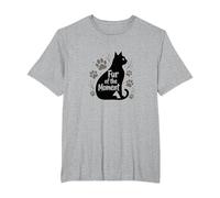 Fur of The Moment Animal fantaisiste Motif Patte de Chat T-Shirt, Homme Grandes Tailles, Gris Chiné, 2X Tall