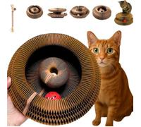 Furalia twistou - nouveauté, Twistou griffoir Chat furilla, Griffoir pour Chat Carton avec Cloche, Carton ondulé résistant,