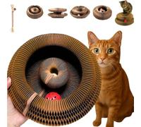 Furalia twistou - nouveauté, Twistou griffoir Chat furilla, Griffoir pour Chat Carton avec Cloche, Carton ondulé résistant, Anti-Stress, Design réversible, Résistant aux Rayures (1PC)