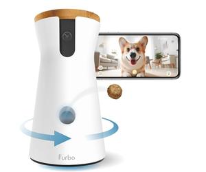 Furbo Caméra pour Chien 360° - [CAMÉRA BASIQUE]: Caméra rotative avec application, vision nocturne, suivi auto, lancer de friandises, alerte aboiement - Tranquillité d'esprit pour tous les pet parents