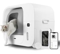 Furbulous Litière intelligente auto-nettoyante pour chats de 1,5 à 10 kg système automatique de gestion des déchets amélioré - Blanc