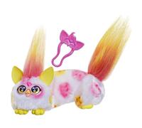 Furby DJ Furblets Mini Peluche électronique Smiles-A-Lot Extensible avec Effets sonores et musiques Amusants Blanc/Jaune/Rose