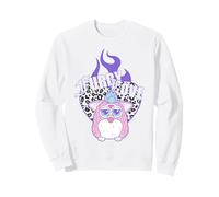 Furby Love Cool Leopard-Style Heart on Fire Portrait Sweatshirt