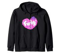 Furby Lovely Heart Shape Pink Fur Sweat à Capuche