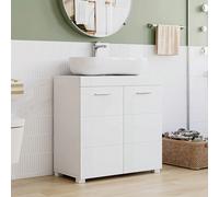 Furchen Meuble sous Lavabo de Salle de Bain,Meuble sous-Lavabo à 2 étages et 2 Portes Meuble de Rangement de Salle de Bain 60x31x60cm Blanc Spécifications : Ce meuble de salle de bain mesure 60 x 31 x