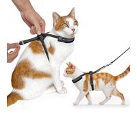 Furee Harnais à Bouton-Poussoir pour Chats et Petits Chiens, Lapins, furets, pour Promener, Non encombrant, épaules Ouvertes, entièrement réglable, Anti-Chute à mobilité maximale, Harnais Anti-Fuite