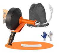 Furet Déboucheur Canalisation 10 m - Déboucheur idéal & Furet Déboucheur pour Évier et Salle de Bain - Déboucheur Canalisation Professionnel Compatible Perceuse - Kit Complet avec Gants