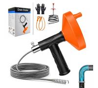 Furet Déboucheur Canalisation 10M-Flexible Deboucheur Canalisation Convient pour les Tuyaux, les Cuisines, les Salles de Bains, les Cabines de Douche, les WC, Spirale de Nettoyage de Canalisations.