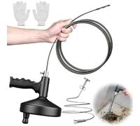 Furet Déboucheur Canalisation 10m Furet Plomberie avec Tige Flexible Outil de Débouchage Manuel pour Évier Douche Baignoire WC