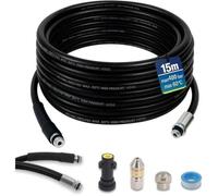 Furet déboucheur canalisation 15m 400 Bar compatible Karcher K2-K7 - Tuyau flexible haute reflux accessoire pour nettoyage de