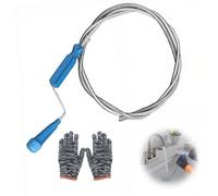 Furet Deboucheur Canalisation 3 m x 5 mm, Furet Plomberie avec Gants Inclus, Furet Plomberie Deboucheur pour Canalisations Bouchées, Déboucheur Canalisation Pour Toilettes Baignoire