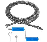Furet Deboucheur Canalisation 3m, ø10mm, Deboucheur Canalisation Professionnel, Furet Deboucheur avec Manivelle et Adaptateur de Perceuse, Deboucheur WC pour Evier, Salle de Bain, Canalisation