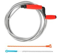 Furet Deboucheur Canalisation, 4.5m x 6mm, Déboucheur WC, Spirale de Nettoyage pour Canalisation, pour Débouchage de Canalisation et les Tuyaux（3 Pièces）