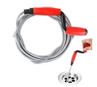 Furet Deboucheur Canalisation, 5 m × 6 mm Manivelle Professionnel Spirale Furet Débouchage Deboucheur Toilette, Convient aux éviers de Cuisine et Aux Tuyaux de Salle de Bain