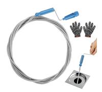 Furet Deboucheur Canalisation 5M, Deboucheur WC 10MM x 5M Deboucheur Canalisation Professionnel avec Manivelle Furet Souple Canalisation Spirale de Nettoyage de Canalisations pour Toilettes et Cuisine