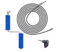Furet Deboucheur Canalisation 5m, diamètre 6 mm,spirale de nettoyage de canalisations, spirale de nettoyage avec adaptateurs électriques et manuels,tige de nettoyage de tuyaux en spirale (5m)