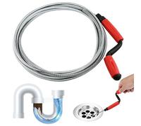 Furet Deboucheur Canalisation avec Manivelle pour Obstructions Tenaces | 5m × 6mm Déboucheur Canalisation Spirale, Spirale de Drainage Pour Toilettes, Lavabos et Canalisations de Baignoire
