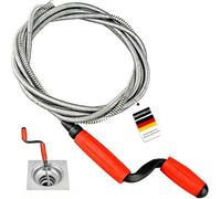 Furet Deboucheur Canalisation avec Manivelle, pour WC, évier, douche et baignoire, sonde en acier flexible, Furet Débouchage Canalisation Professionnel, Sonde de Debouchage pour Les Travaux Manuels