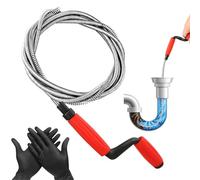 Furet Deboucheur Canalisation, Deboucheur Canalisation Professionnel 2,4 M X 6 Mm Pour Cocina Wc Evier Canalisation,Incluye Un Par De Guantes