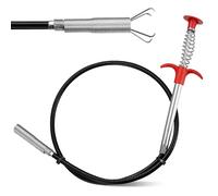 Furet Deboucheur Canalisation Professionnel, 90 cm Pince à Griffes, Pince à Spirale de Nettoyage de Tuyau, Pinces à Griffes Flexibles Télescopique, Deboucheur WC pour évier de Cuisine Salle de Bain