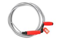 Furet Deboucheur Canalisation Universelle, Déboucheur (5m x 6mm) pour Toilettes et Lavabos, Furet à Manivelle, Spirale de Drainage Robuste pour Obstructions Tenaces