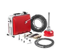 VEVOR Furet Déboucheur Canalisations Électrique, 390 W, 1400 tr/min, avec Câble à Ressort Acier 12 m x 16 mm, 4,5 m x 16 mm, 8 m x 9,5 mm, 6 Coupeurs, pour Débouchage Tuyaux de 50-110 mm de Diamètre