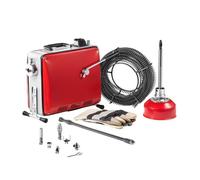 Furet Déboucheur Canalisations Électrique-VEVOR-400 W, 1400 tr/min, avec Câble à Ressort Acier 20 m x 16 mm, 5 m x 9,5 mm