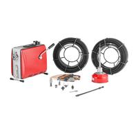 VEVOR Furet Déboucheur Canalisations Électrique, 500 W, 1400 tr/min, avec Câble à Ressort Acier 2x20 m x 16 mm, 5 m x 9,5 mm, 0,4 m x 12 mm, 6 Coupeurs, pour Débouchage Tuyaux de 50-110 mm de Diamètre