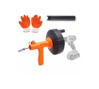 Furet Déboucheur de Canalisation 762 cm Furet de Plomberie Alimentation Automatique Tige pour Perceuse Déboucheur Drain avec Tuyau