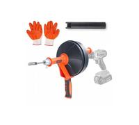 Furet Déboucheur de Canalisation 762 cm Furet de Plomberie avec Tige pour Perceuse Déboucheur Drain avec Tuyau de Protection et Ga