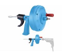 Furet déboucheur de canalisation 8 m avec manivelle et mandrin pour perceuse -