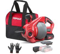 Furet déboucheur - SUTEO - 18V (20V Max) - Arbre flexible 7,6 m - Pour tuyaux 19-76 mm - LED intégrée