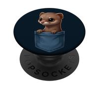Furet Mignon dans la belette de Poche Amant des Animaux de PopSockets PopGrip Adhésif