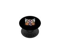 Furet Portant Un Chapeau de sorcière Halloween Citrouille Jack O Lanterne PopSockets PopGrip Adhésif