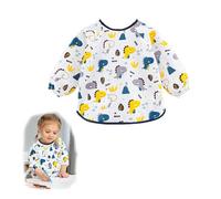 Furforstk tablier peinture enfant 2-8 Jahre tablier cuisine enfant Wasserdicht blouse peinture mit Taschen und ärmeln Malerkittel Kind für Kunst Schule Kochen Malerei (Dinosaurier)