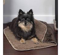 Furhaven Couverture imperméable et Auto-chauffante pour Chiens et Chats d'intérieur, Lavable et réfléchissant la Chaleur corporelle - Couverture en Tissu éponge et Sherpa pour Chien, Espresso, Taille