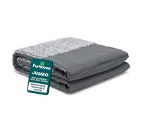 FurHaven Housse de Rechange Bicolore en Fausse Fourrure et Daim pour Chien et Chat - en Forme de L - Gris Pierre - Jumbo