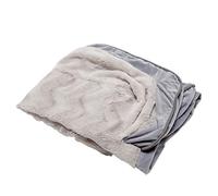 FurHaven Housse de Rechange Lavable en Velours Pelucheux avec Motif Vagues pour Animal de Compagnie et Chien, Gris Granit, Jumbo (Taille XL)