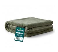 FurHaven Housse de Rechange pour lit de Chien en Fausse Fourrure et Velours de Style canapé, Lavable en Machine - Sauge foncé, Taille M