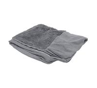 FurHaven Housse de Rechange pour lit de Chien en Peluche et Daim Lavable en Machine - Gris, Jumbo (Taille XL)
