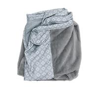 FurHaven Housse de Rechange pour lit de Chien Style Sofa avec Impression Diamant et Peluche - Gris, Taille L