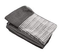 FurHaven Housse de Rechange pour lit de Style Sofa Traditionnel en Relief en Fausse Fourrure et Lin performant pour Animal de Compagnie - pour Chiens et Chats - Gris Anthracite - Jumbo
