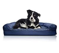 Furhaven Large Orthopedic Dog Bed Quilted Sofa-Style w/Removable Washable Cover - Navy, Large